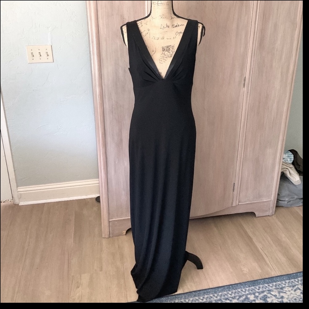 Laundry Shelli Segal black gown Y2K pretty woman maxi dress silk wedding bra 12 - Picture 16 of 16